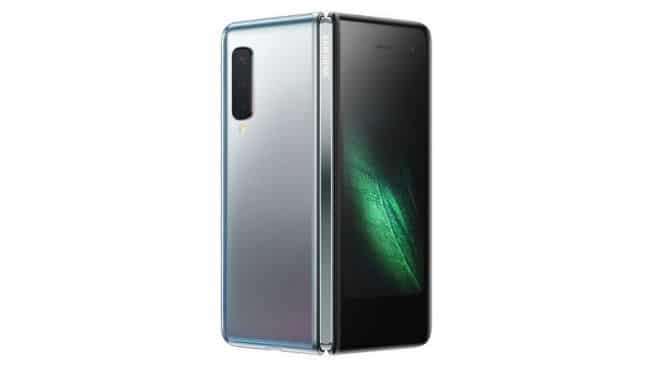 Teléfono Samsung Galaxy Fold desplegado
