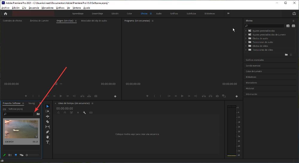 invertir el vídeo de adobe premiere